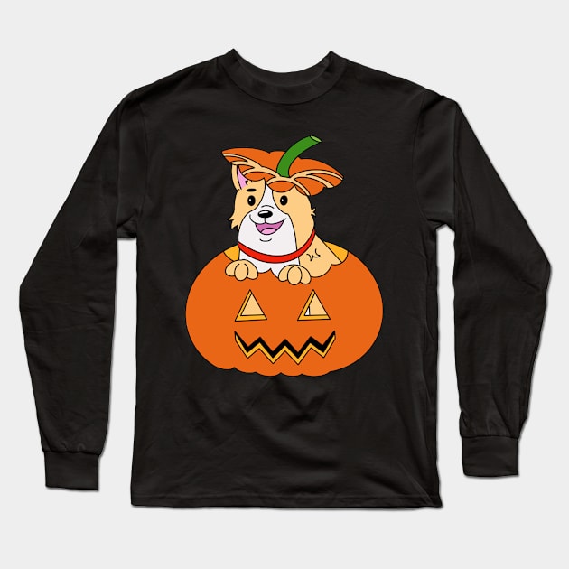 Happy Halloween Corgi Dog Lovers Novelty Gift Long Sleeve T-Shirt by dwayne2000